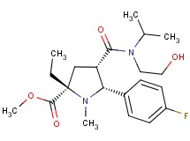 methyl (2S*,4S*,5R*)-2-ethyl-5-(4-fluorophenyl)-4-{[(2-hydroxyethyl)(isopropyl)amino]carbonyl}-1-methyl-2-pyrrolidinecarboxylate