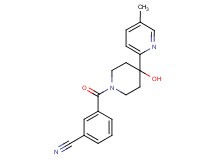 3-{[4-hydroxy-4-(5-methylpyridin-2-yl)piperidin-1-yl]carbonyl}benzonitrile