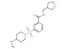 3-{[4-(methylamino)piperidin-1-yl]sulfonyl}-N-(tetrahydrofuran-3-ylmethyl)benzamide
