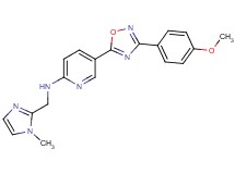 5-[3-(4-methoxyphenyl)-1,2,4-oxadiazol-5-yl]-N-[(1-methyl-1H-imidazol-2-yl)methyl]-2-pyridinamine