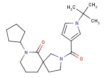 2-[(1-tert-butyl-1H-pyrrol-3-yl)carbonyl]-7-cyclopentyl-2,7-diazaspiro[4.5]decan-6-one