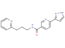 6-(1H-pyrazol-3-yl)-N-(3-pyridin-2-ylpropyl)nicotinamide