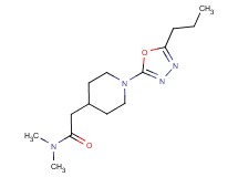 N,N-dimethyl-2-[1-(5-propyl-1,3,4-oxadiazol-2-yl)piperidin-4-yl]acetamide