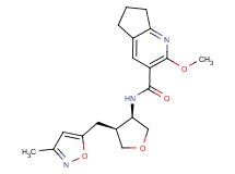 2-methoxy-N-{(3R*,4S*)-4-[(3-methyl-5-isoxazolyl)methyl]tetrahydro-3-furanyl}-6,7-dihydro-5H-cyclopenta[b]pyridine-3-carboxamide
