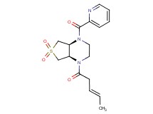 (4aS*,7aR*)-1-[(3E)-3-pentenoyl]-4-(2-pyridinylcarbonyl)octahydrothieno[3,4-b]pyrazine 6,6-dioxide