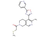 6-methyl-2-[(methylthio)acetyl]-5-[5-(3-pyridinyl)-1,2,4-oxadiazol-3-yl]-1,2,3,4-tetrahydro-2,7-naphthyridine