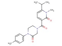 4-[(6-isopropyl-1-methyl-2-oxo-1,2-dihydro-3-pyridinyl)carbonyl]-1-(4-methylphenyl)-2-piperazinone