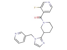 3-fluoro-4-({3-[1-(3-pyridinylmethyl)-1H-imidazol-2-yl]-1-piperidinyl}carbonyl)pyridine