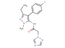 N-[3-ethyl-4-(4-fluorophenyl)-1-methyl-1H-pyrazol-5-yl]-2-(1H-1,2,4-triazol-1-yl)acetamide