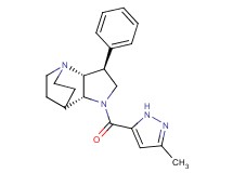 (2R*,3S*,6R*)-5-[(3-methyl-1H-pyrazol-5-yl)carbonyl]-3-phenyl-1,5-diazatricyclo[5.2.2.0~2,6~]undecane