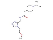 2-(1-isopropyl-4-piperidinyl)-N-{[4-(2-methoxyethyl)-4H-1,2,4-triazol-3-yl]methyl}acetamide