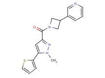3-(1-{[1-methyl-5-(2-thienyl)-1H-pyrazol-3-yl]carbonyl}-3-azetidinyl)pyridine