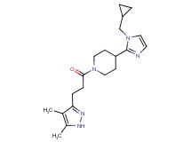 4-[1-(cyclopropylmethyl)-1H-imidazol-2-yl]-1-[3-(4,5-dimethyl-1H-pyrazol-3-yl)propanoyl]piperidine