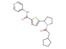5-[1-(cyclopentylacetyl)-2-pyrrolidinyl]-N-4-pyridinyl-2-thiophenecarboxamide