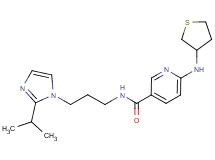 N-[3-(2-isopropyl-1H-imidazol-1-yl)propyl]-6-(tetrahydro-3-thienylamino)nicotinamide
