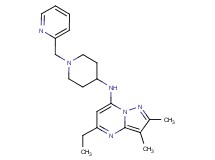 5-ethyl-2,3-dimethyl-N-[1-(pyridin-2-ylmethyl)piperidin-4-yl]pyrazolo[1,5-a]pyrimidin-7-amine