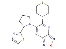 5-[2-(1,3-thiazol-2-yl)-1-pyrrolidinyl]-6-(4-thiomorpholinyl)[1,2,5]oxadiazolo[3,4-b]pyrazine