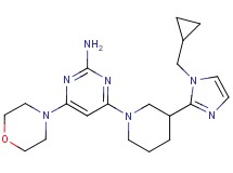 4-{3-[1-(cyclopropylmethyl)-1H-imidazol-2-yl]piperidin-1-yl}-6-morpholin-4-ylpyrimidin-2-amine
