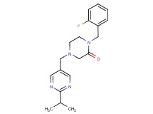 1-(2-fluorobenzyl)-4-[(2-isopropylpyrimidin-5-yl)methyl]piperazin-2-one