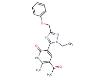 5-acetyl-3-[1-ethyl-3-(phenoxymethyl)-1H-1,2,4-triazol-5-yl]-6-methylpyridin-2(1H)-one
