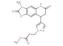 methyl 3-[4-(3-methyl-2,6-dioxo-2,3,5,6,7,8-hexahydro[1,3]oxazolo[5,4-g]quinolin-8-yl)-1H-pyrazol-1-yl]propanoate