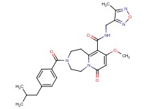 3-(4-isobutylbenzoyl)-9-methoxy-N-[(4-methyl-1,2,5-oxadiazol-3-yl)methyl]-7-oxo-1,2,3,4,5,7-hexahydropyrido[1,2-d][1,4]diazepine-10-carboxamide
