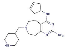 N~4~-3-cyclopenten-1-yl-7-(4-piperidinylmethyl)-6,7,8,9-tetrahydro-5H-pyrimido[4,5-d]azepine-2,4-diamine dihydrochloride