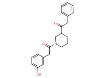 1-{1-[(3-hydroxyphenyl)acetyl]-3-piperidinyl}-2-phenylethanone