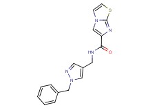 N-[(1-benzyl-1H-pyrazol-4-yl)methyl]imidazo[2,1-b][1,3]thiazole-6-carboxamide