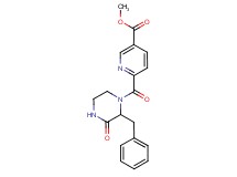 methyl 6-[(2-benzyl-3-oxo-1-piperazinyl)carbonyl]nicotinate