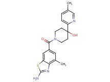 1-[(2-amino-4-methyl-1,3-benzothiazol-6-yl)carbonyl]-4-(5-methylpyridin-2-yl)piperidin-4-ol