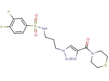 3,4-difluoro-N-{3-[4-(4-thiomorpholinylcarbonyl)-1H-1,2,3-triazol-1-yl]propyl}benzenesulfonamide