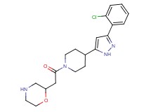2-(2-{4-[3-(2-chlorophenyl)-1H-pyrazol-5-yl]-1-piperidinyl}-2-oxoethyl)morpholine hydrochloride