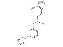N-methyl-2-(4-methyl-1,3-thiazol-5-yl)-N-[3-(1H-pyrazol-1-yl)benzyl]ethanamine