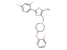 1-{[2-(2,4-difluorophenyl)-5-methyl-1,3-oxazol-4-yl]methyl}-4-(2-fluorophenoxy)piperidine