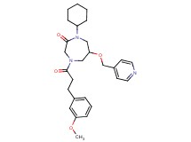 1-cyclohexyl-4-[3-(3-methoxyphenyl)propanoyl]-6-(4-pyridinylmethoxy)-1,4-diazepan-2-one