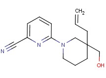 6-[3-allyl-3-(hydroxymethyl)-1-piperidinyl]-2-pyridinecarbonitrile