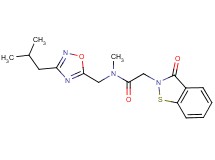 N-[(3-isobutyl-1,2,4-oxadiazol-5-yl)methyl]-N-methyl-2-(3-oxo-1,2-benzisothiazol-2(3H)-yl)acetamide