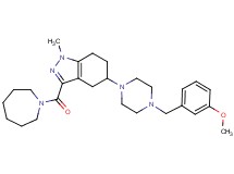 3-(1-azepanylcarbonyl)-5-[4-(3-methoxybenzyl)-1-piperazinyl]-1-methyl-4,5,6,7-tetrahydro-1H-indazole