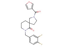 7-(3,4-difluorobenzyl)-2-(3-furoyl)-2,7-diazaspiro[4.5]decan-6-one
