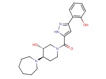 (3R*,4R*)-4-(1-azepanyl)-1-{[3-(2-hydroxyphenyl)-1H-pyrazol-5-yl]carbonyl}-3-piperidinol