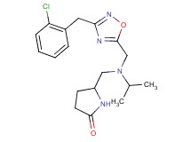 5-{[{[3-(2-chlorobenzyl)-1,2,4-oxadiazol-5-yl]methyl}(isopropyl)amino]methyl}-2-pyrrolidinone