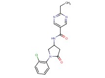 N-[1-(2-chlorophenyl)-5-oxo-3-pyrrolidinyl]-2-ethyl-5-pyrimidinecarboxamide