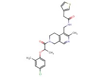 N-({7-[2-(4-chloro-2-methylphenoxy)propanoyl]-3-methyl-5,6,7,8-tetrahydro-2,7-naphthyridin-4-yl}methyl)-2-(3-thienyl)acetamide