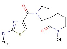 7-methyl-2-{[2-(methylamino)-1,3-thiazol-4-yl]carbonyl}-2,7-diazaspiro[4.5]decan-6-one