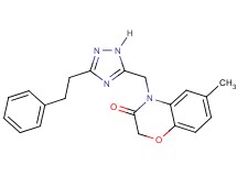 6-methyl-4-{[3-(2-phenylethyl)-1H-1,2,4-triazol-5-yl]methyl}-2H-1,4-benzoxazin-3(4H)-one