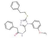 N-({4-(3-methoxyphenyl)-5-[(2-phenylethyl)thio]-4H-1,2,4-triazol-3-yl}methyl)-2-phenylacetamide