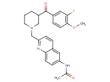 N-(2-{[3-(3-fluoro-4-methoxybenzoyl)-1-piperidinyl]methyl}-6-quinolinyl)acetamide
