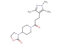 3-{1-[3-(1,3,5-trimethyl-1H-pyrazol-4-yl)propanoyl]-4-piperidinyl}-1,3-oxazolidin-2-one
