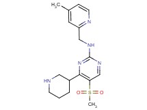 N-[(4-methyl-2-pyridinyl)methyl]-5-(methylsulfonyl)-4-(3-piperidinyl)-2-pyrimidinamine dihydrochloride